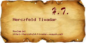 Herczfeld Tivadar névjegykártya